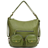 Convertible Crossbody Backpack - Army Green