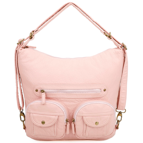 Convertible Crossbody Backpack - Petal Pink
