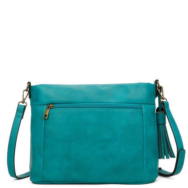 Christina Crossbody Vegan Leather Bag Teal Ampere Creations