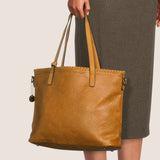 Carrie Tote with additional mini bag - Cognac