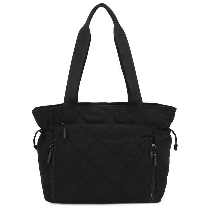 The Liana Plaided Nylon Travel Tote with Laptop Sleeve