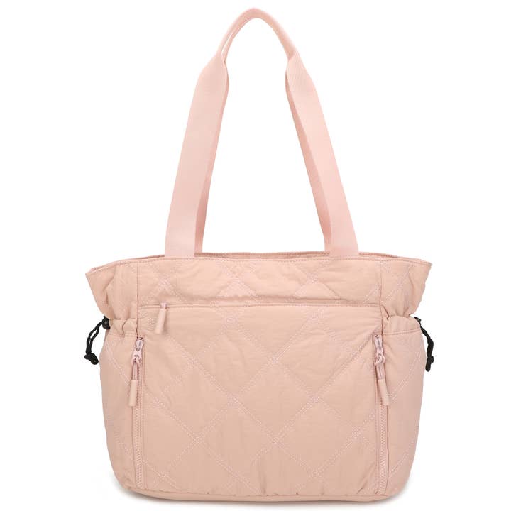 The Liana Plaided Nylon Travel Tote with Laptop Sleeve