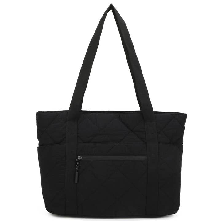 Noelle Quilted Nylon Travel Tote Bag with Sleek Design