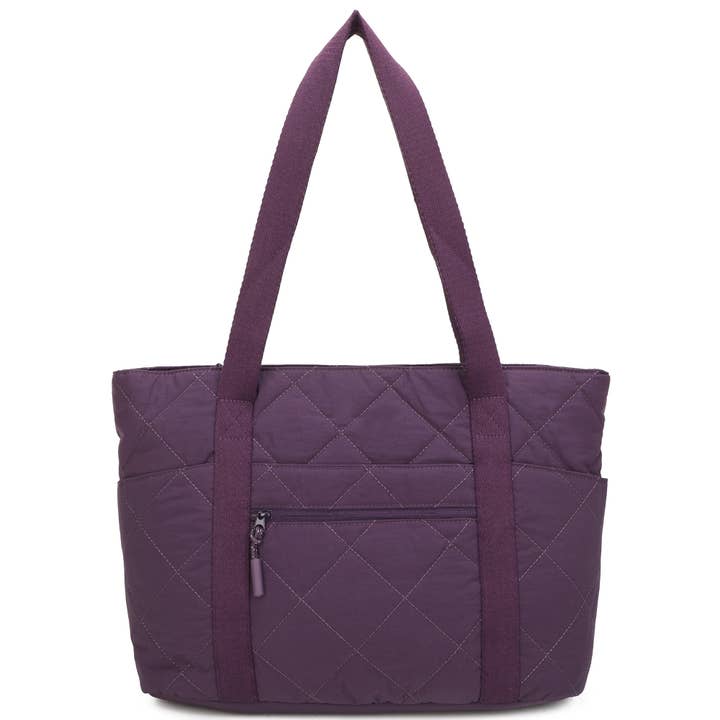 Noelle Quilted Nylon Travel Tote Bag with Sleek Design