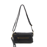 The Anita Three Way Crossbody Wristlet - Black