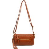 The Anita Three Way Crossbody Wristlet - Brown