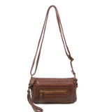 The Anita Three Way Crossbody Wristlet - Chocolate Brown