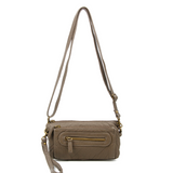 The Anita Three Way Crossbody Wristlet - Dark Grey