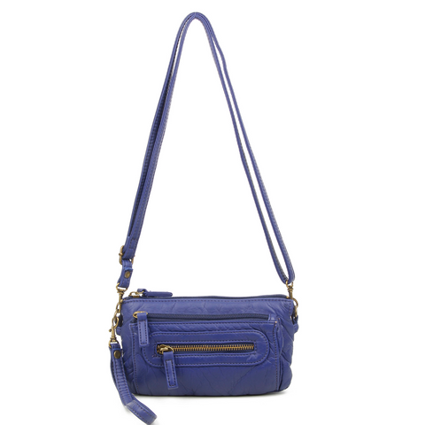 The Anita Three Way Crossbody Wristlet - Navy Blue