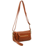 The Anita Three Way Crossbody Wristlet - Brown