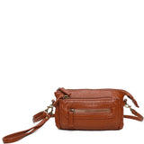 The Anita Three Way Crossbody Wristlet - Brown