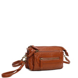 The Anita Three Way Crossbody Wristlet - Brown