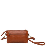 The Anita Three Way Crossbody Wristlet - Brown