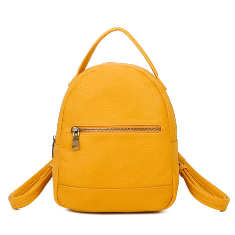 Sirena Sustainable Vegan Leather Simply and Modern Backpack - Mustard