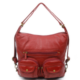 Convertible Crossbody Backpack - Burgundy