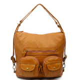 Convertible Crossbody Backpack - Light Brown
