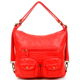 Convertible Crossbody Backpack - Poppy Red