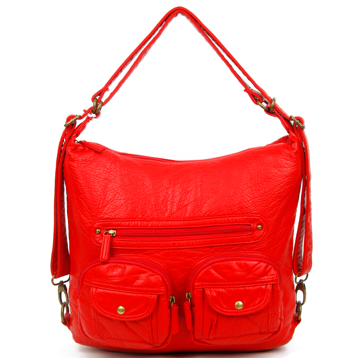Convertible Crossbody Backpack Red Ampere Creations