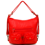 Convertible Crossbody Backpack - Red