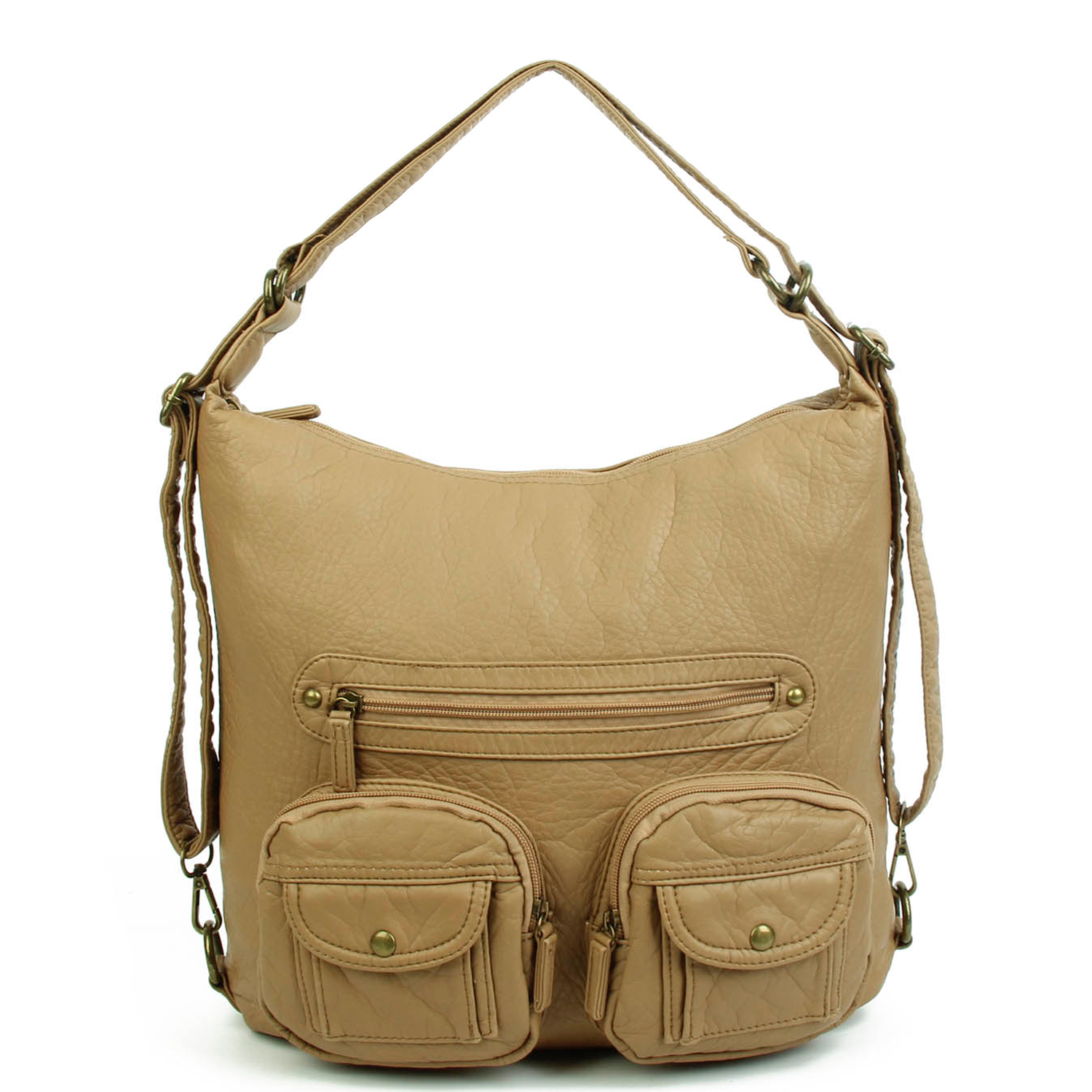 Convertible Crossbody Backpack Sand Ampere Creations