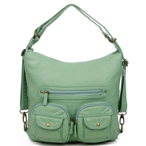 Convertible Crossbody Backpack - Seafoam Green