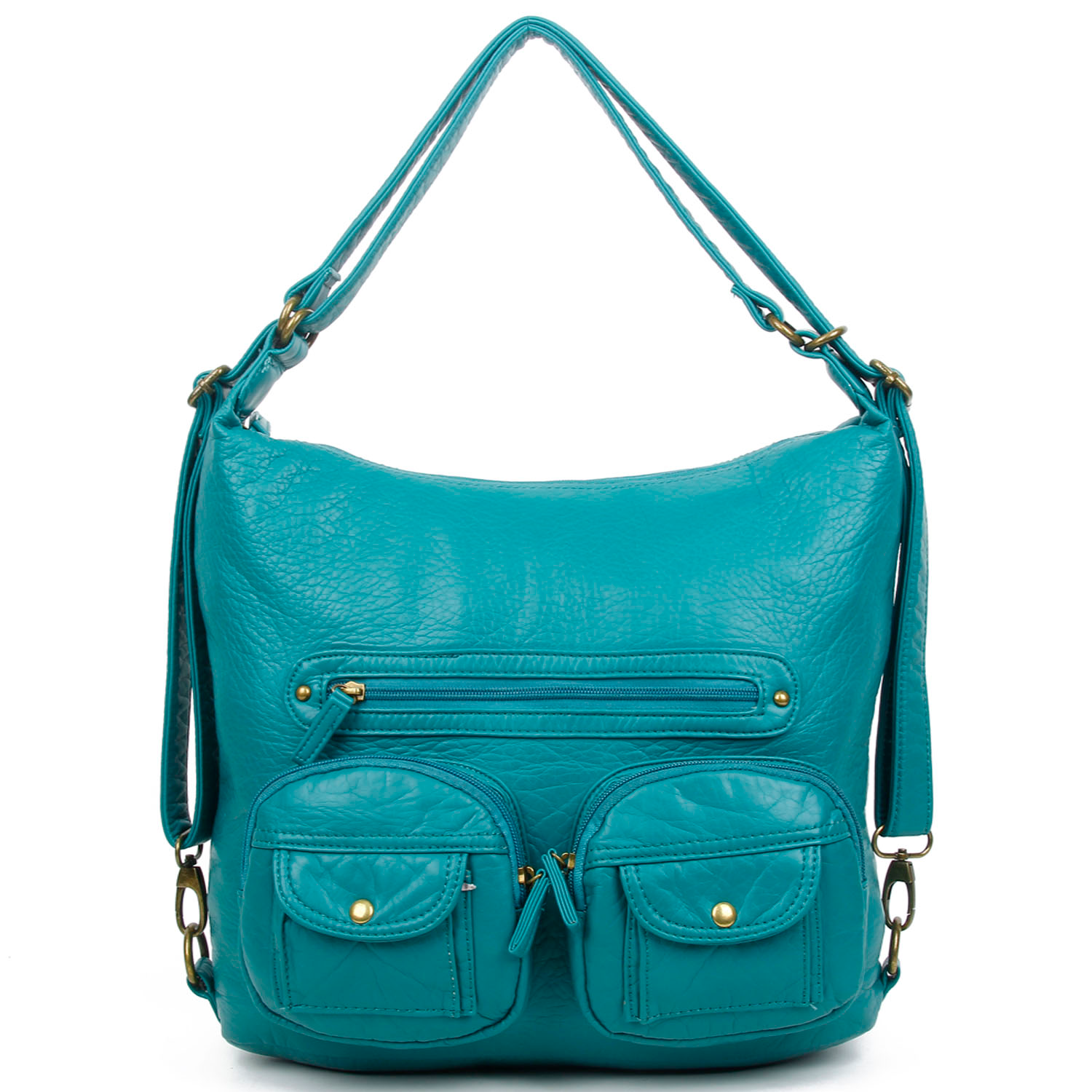 Convertible Crossbody Backpack Teal Ampere Creations