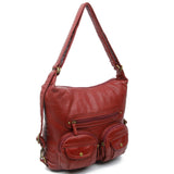 Convertible Crossbody Backpack - Burgundy