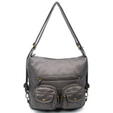 Convertible Soft Vegan Leather 3 in 1 Crossbody Backpack Bag