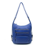 The Lisa Convertible Backpack Crossbody - Navy Blue
