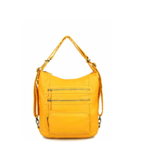 The Lisa Convertible Backpack Crossbody - Honey Mustard