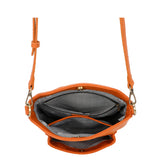 Zara Vegan Leather Multi Interchangeable Strap Crossbody - Cognac
