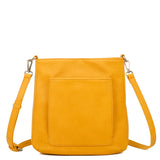 Zara Vegan Leather Multi Interchangeable Strap Crossbody - Mustard
