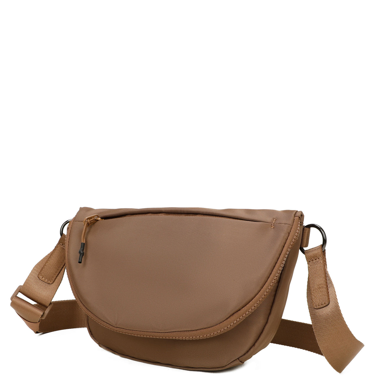 Hailey's Large Half Circle Nylon Bum Fanny Bag - Caramel