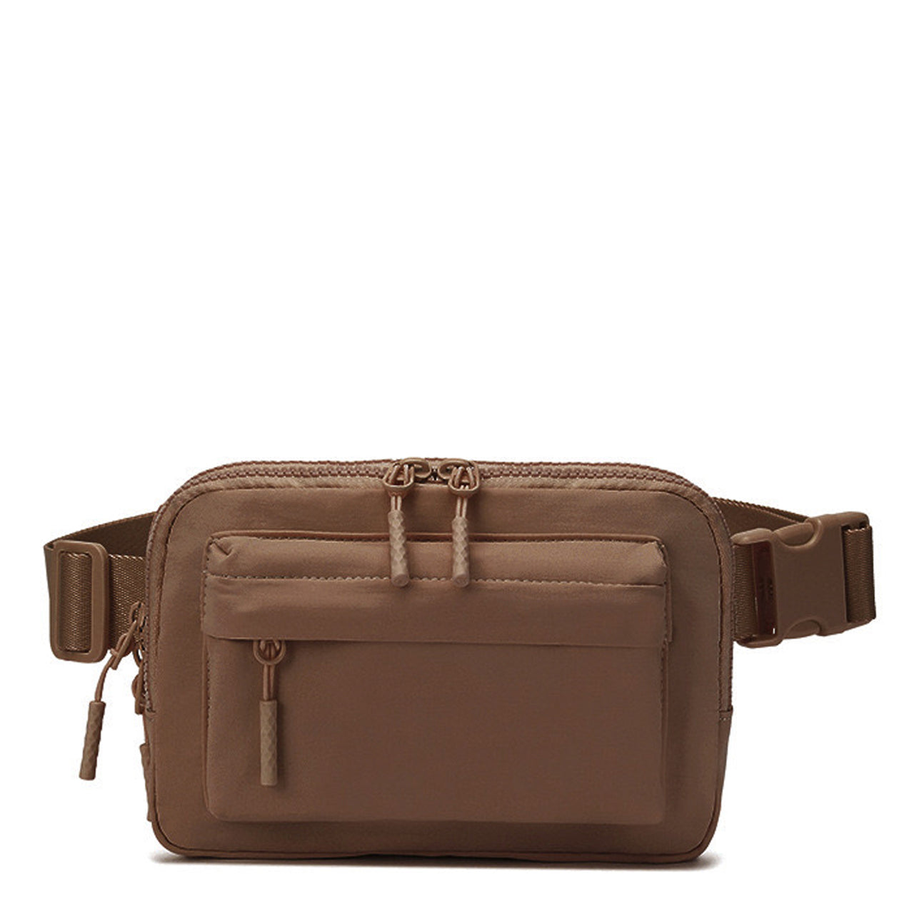 Katelyn Alternative Double Zip Nylon Fanny Pack Belt Bag