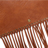 Lacey Fringe Messenger - Cognac