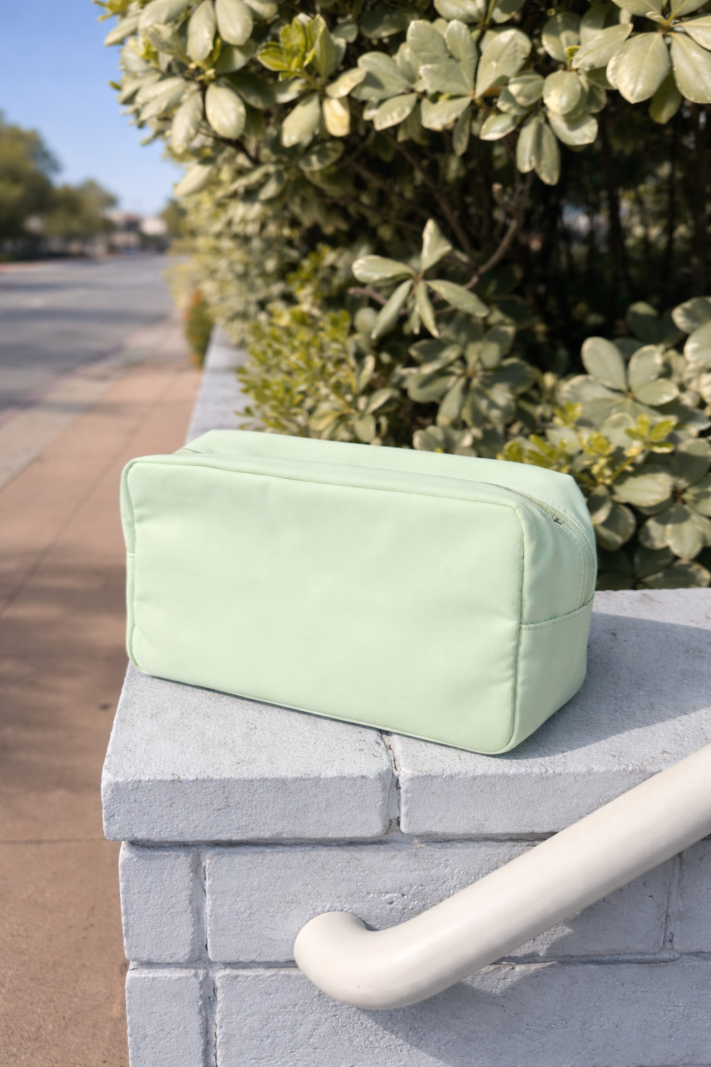 Rectangular Emma Zippered Nylon Large Cosmetic/Travel Pouch