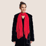 Lauren's Cotton Blended Scarf - Red