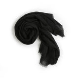 Lauren's Cotton Blended Scarf - Black