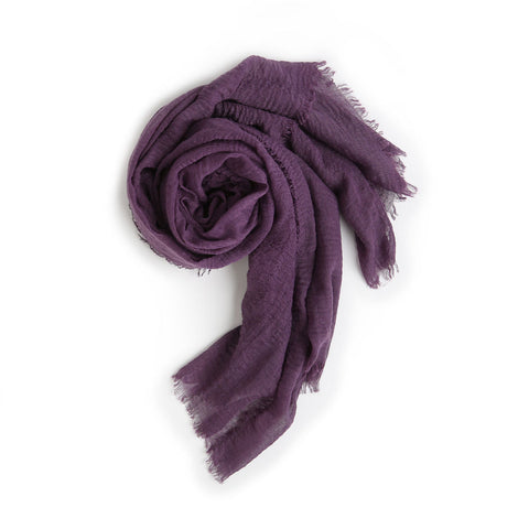 Lauren's Cotton Blended Scarf - Purple
