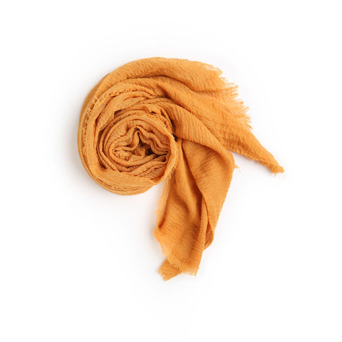 Lauren's Cotton Blended Scarf - Mustard