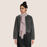 Lauren's Cotton Blended Scarf - Grey