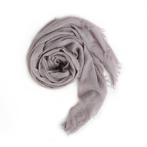 Lauren's Cotton Blended Scarf - Grey