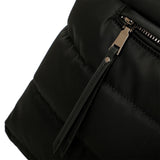 Zuma Sustainable Vegan Leather Puffer Tote Convertible Bag - Black