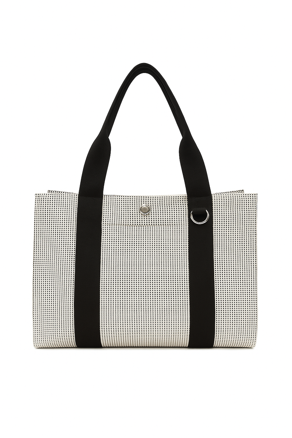 Margo Two-Tone Cotton Canvas Tote Bag with Adjustable Strap
