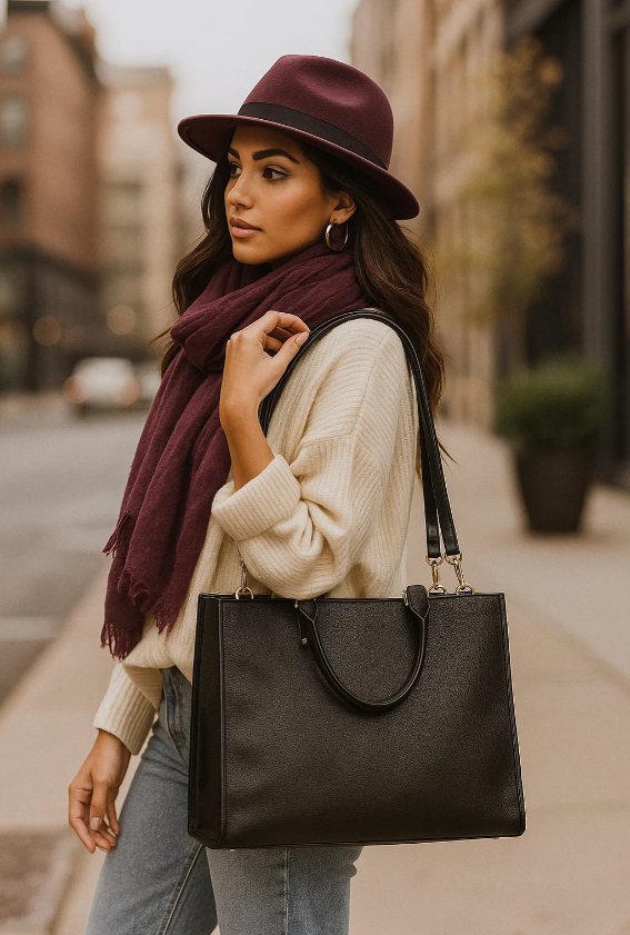 The Tina Satchel Tote - 3 Way Structured Bag