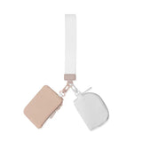 Marisa Alternative Nylon Dual Pouch Wristlet Strap Wallet
