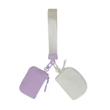 Marisa Alternative Nylon Dual Pouch Wristlet Strap Wallet