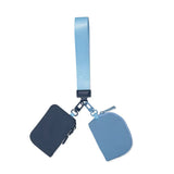Marisa Alternative Nylon Dual Pouch Wristlet Strap Wallet