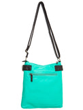 Greta Two Tone Soft Vegan Crossbody - Aqua