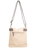 Greta Two Tone Soft Vegan Crossbody - Taupe